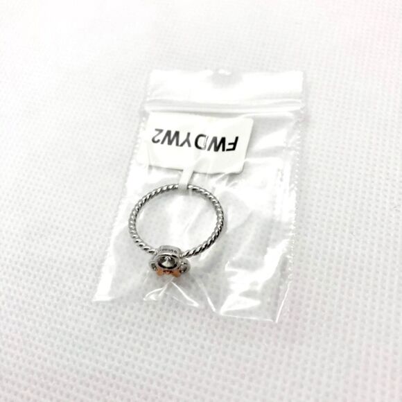 𝅺SIZE 6 925 Minnie Mouse Braided Ring Rose Gold Bow - Picture 9 of 11